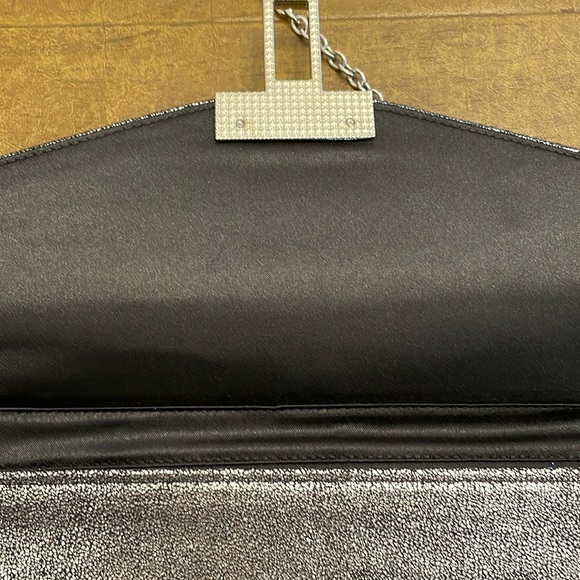 Silver and Navy Blue Clutch - Picture 8 of 8